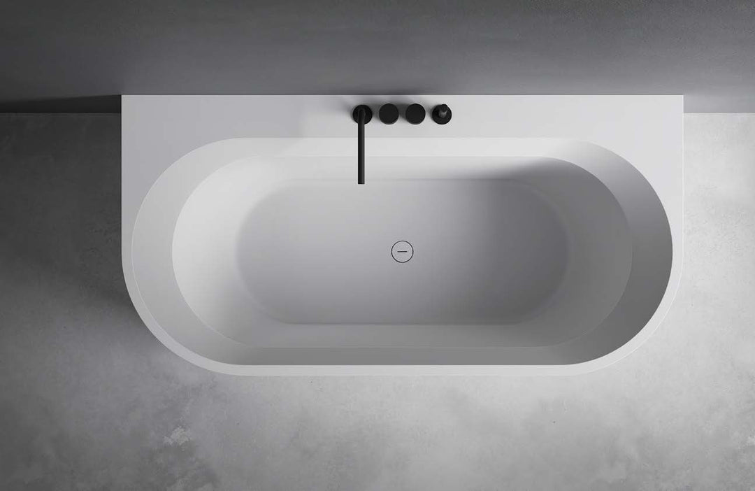 OASI Rectangular Bathtub with Two Rounded Edge Bathtub Antonio Lupi
