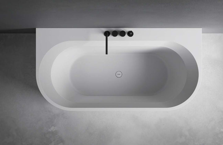 OASI Rectangular Bathtub with Two Rounded Edge Bathtub Antonio Lupi