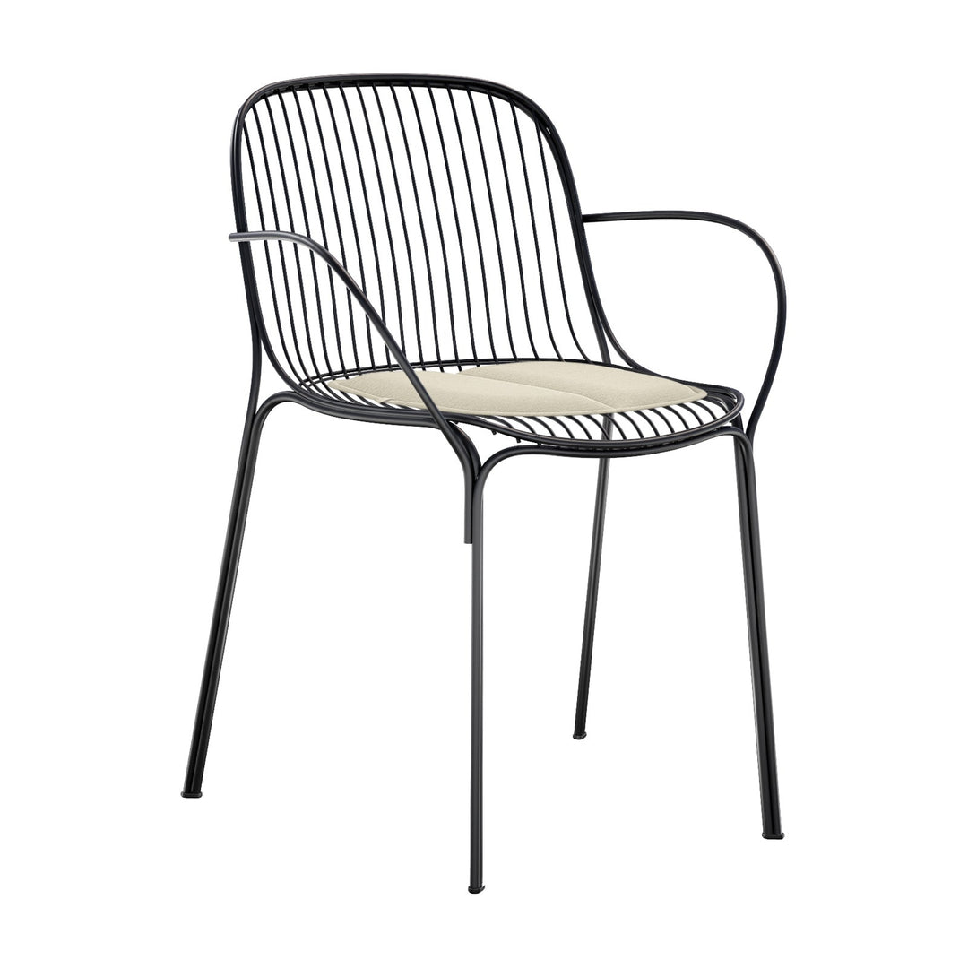 Hiray Dining Armchair Chairs Kartell Black Ecru