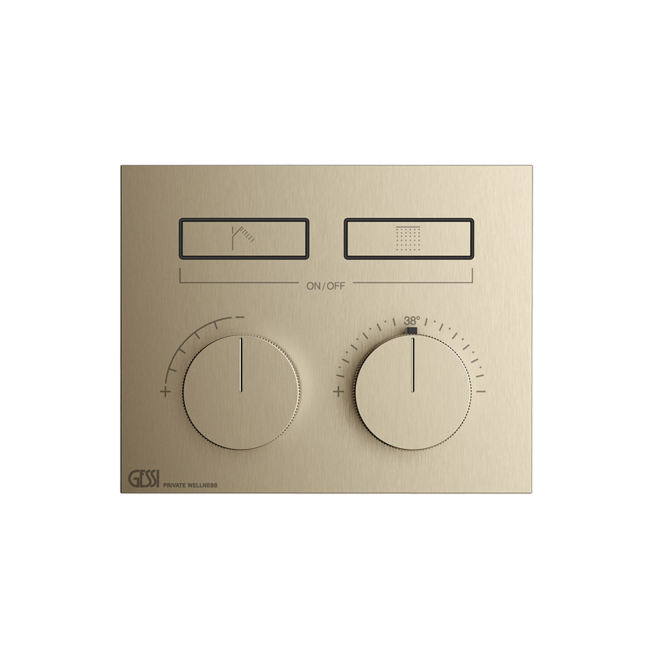 HI-FI Thermostatic Trim Showers GESSI Finox Brushed Nickel