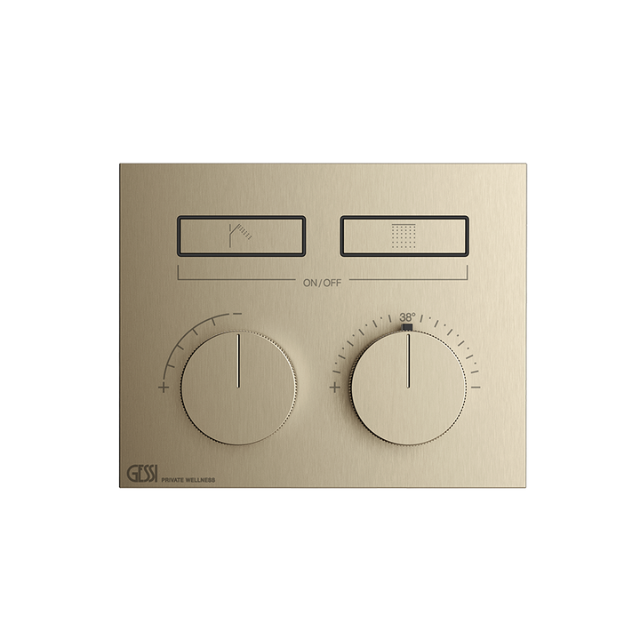HI-FI Thermostatic Trim Showers GESSI Finox Brushed Nickel