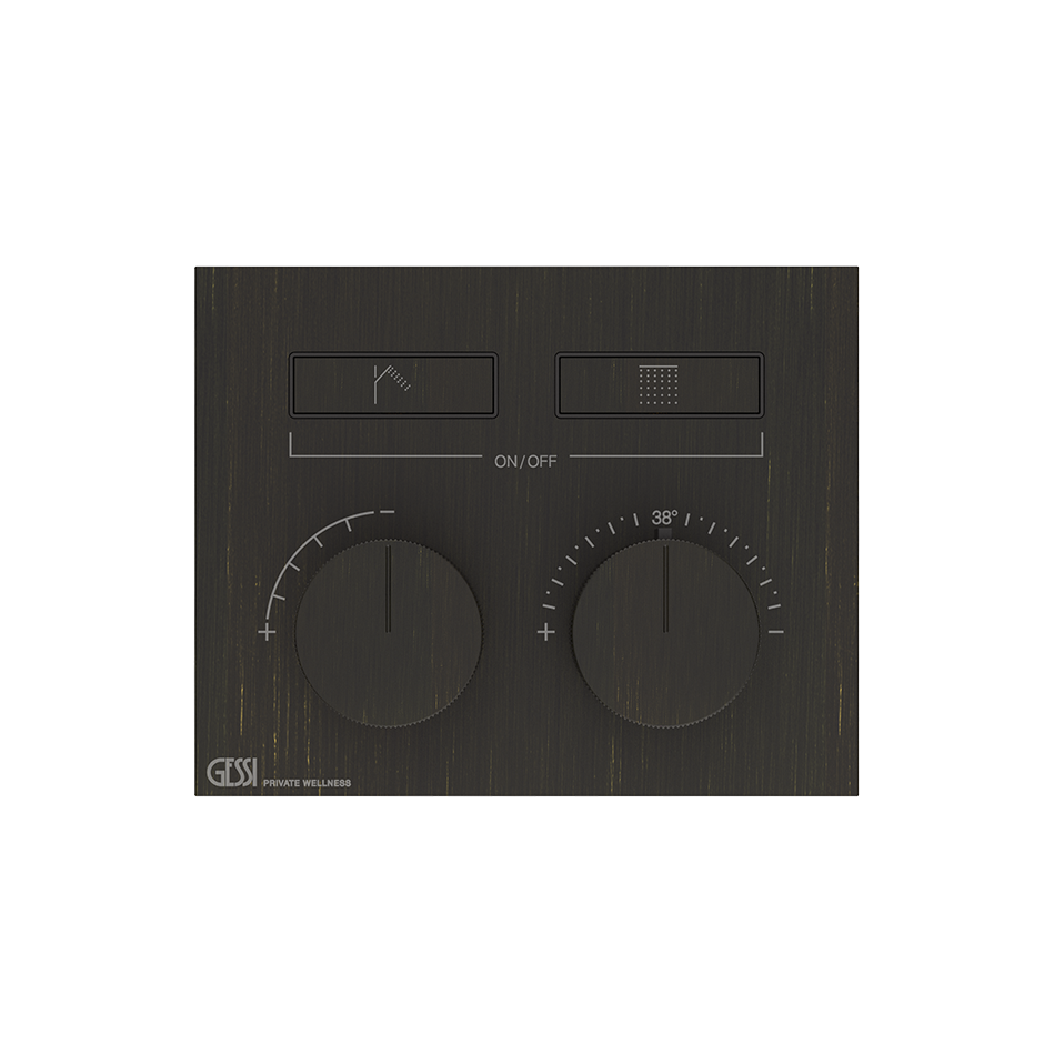 HI-FI Thermostatic Trim Showers GESSI Aged Bronze