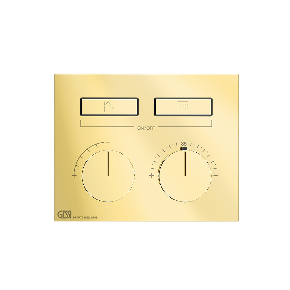HI-FI Thermostatic Trim Showers GESSI Gold PVD