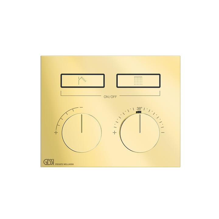 HI-FI Thermostatic Trim Showers GESSI Gold PVD
