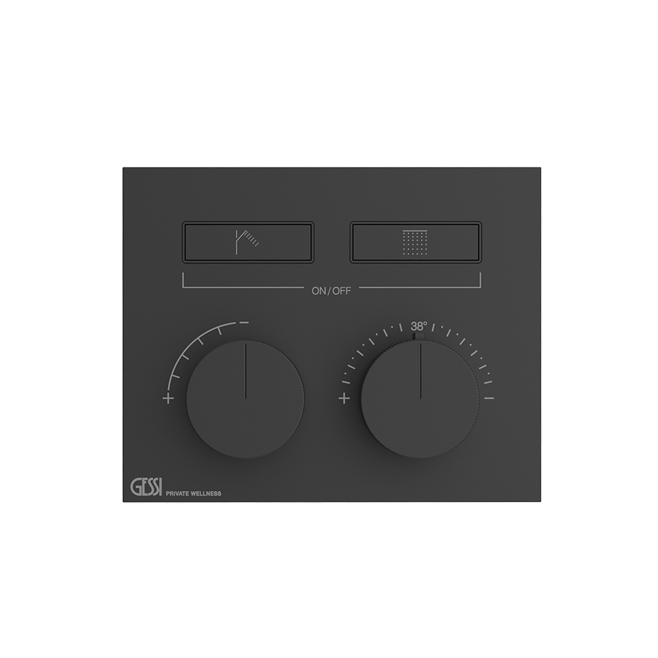 HI-FI Thermostatic Trim Showers GESSI Matte Black