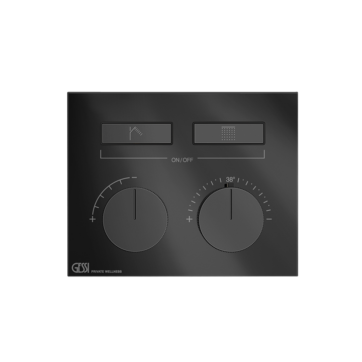 HI-FI Thermostatic Trim Showers GESSI Black Metal PVD