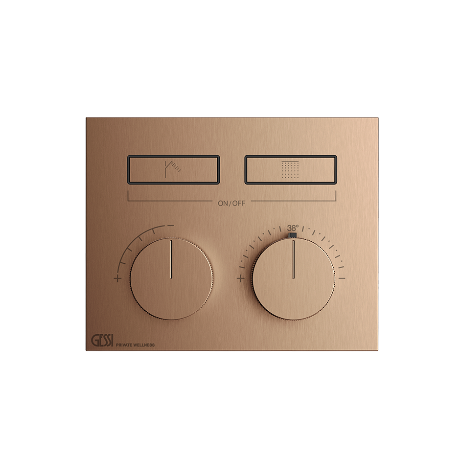 HI-FI Thermostatic Trim Showers GESSI Copper Brushed PVD