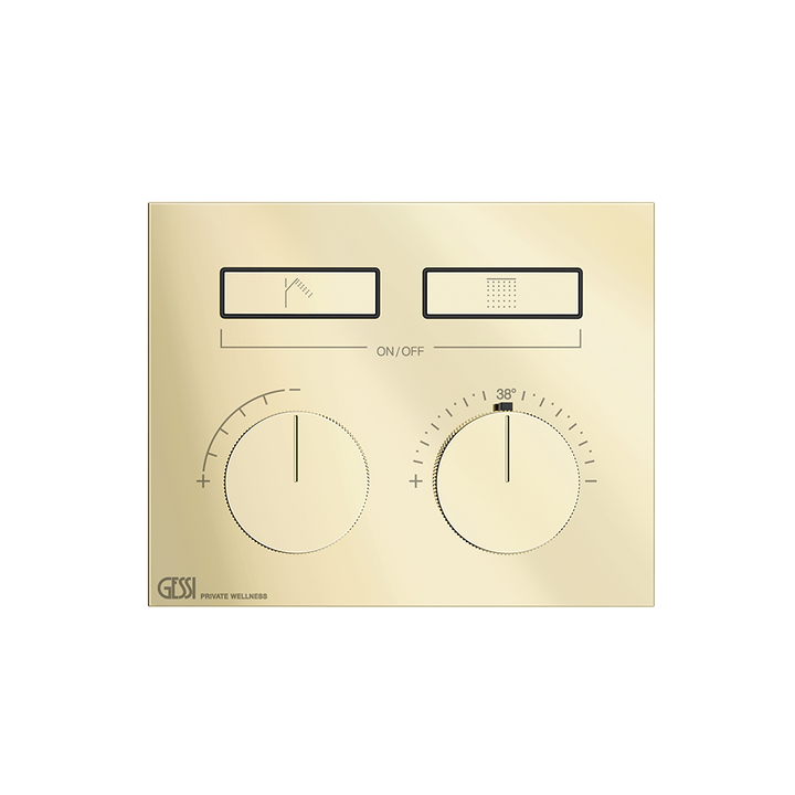HI-FI Thermostatic Trim Showers GESSI Brass PVD