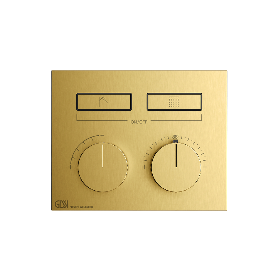 HI-FI Thermostatic Trim Showers GESSI Gold Brushed PVD