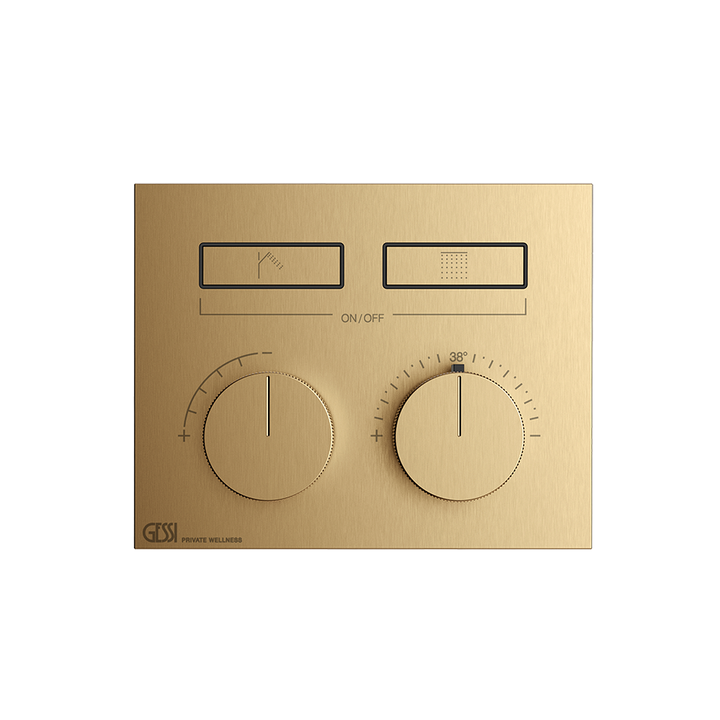 HI-FI Thermostatic Trim Showers GESSI Warm Bronze Brushed PVD