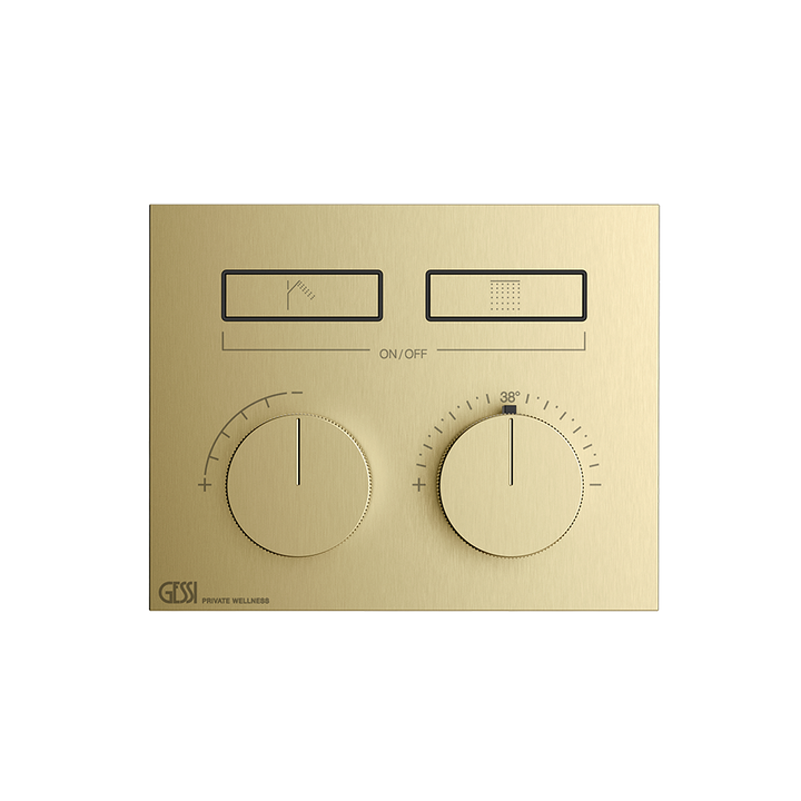 HI-FI Thermostatic Trim Showers GESSI Brass Brushed PVD