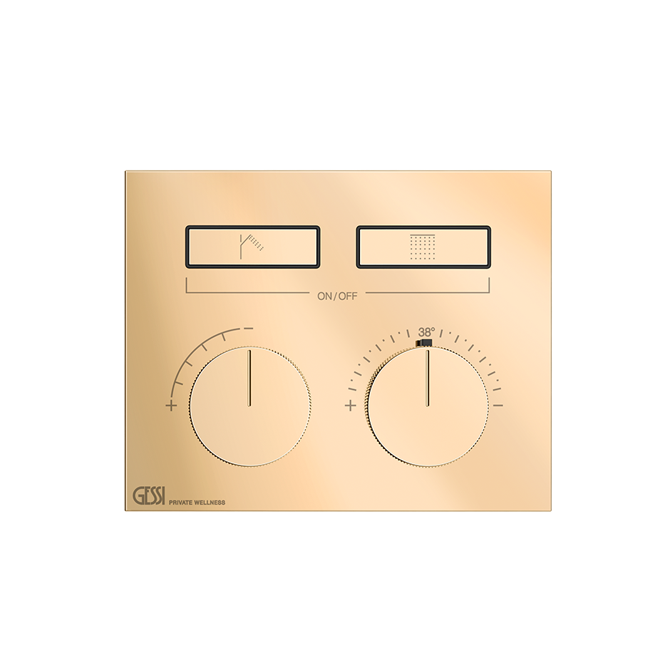 HI-FI Thermostatic Trim Showers GESSI Warm Bronze PVD