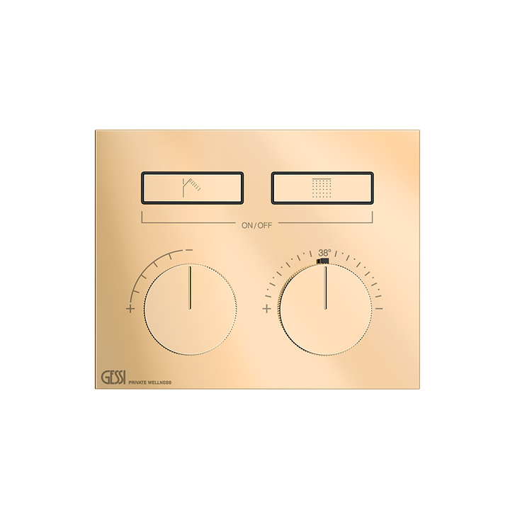 HI-FI Thermostatic Trim Showers GESSI Warm Bronze PVD