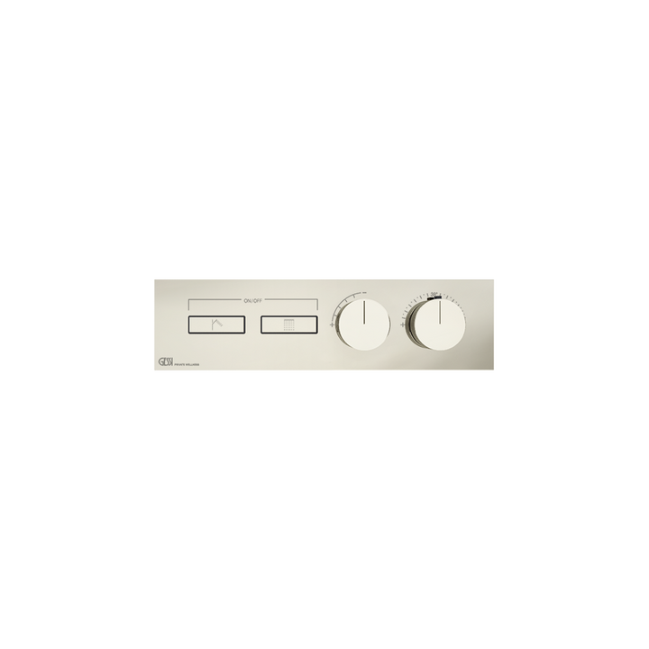 HI-FI Thermostatic Trim For Two Simultaneous Functions With Push Button On/Off Controls Showers GESSI Nickel PVD