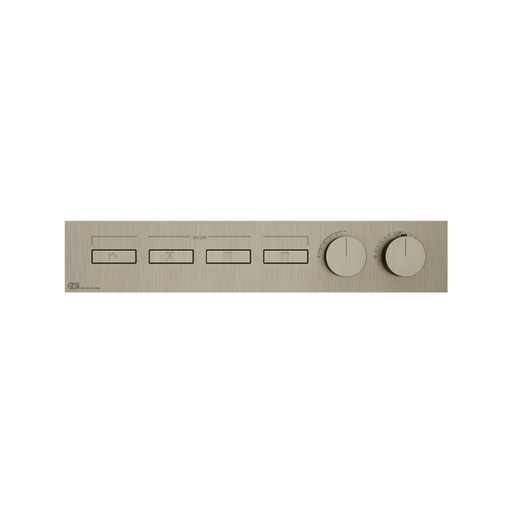 HI-FI Thermostatic Mixer For Four Simultaneous Functions- 63016 Showers GESSI Finox Brushed Nickel