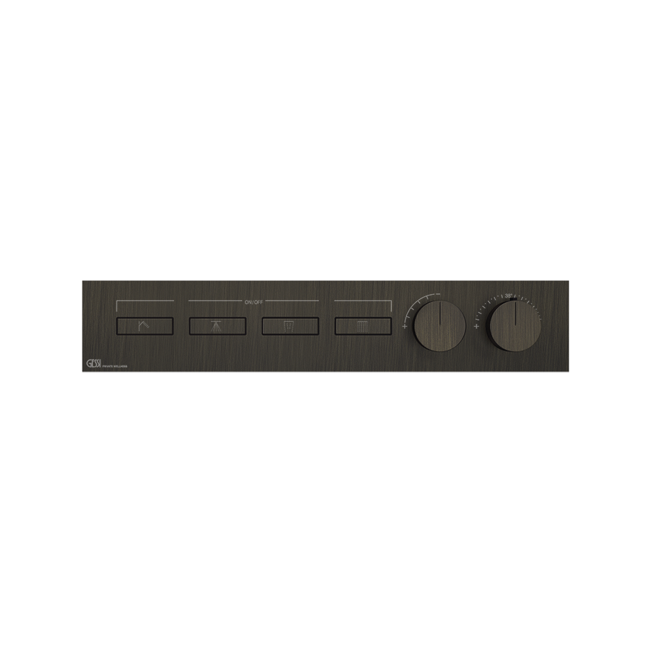 HI-FI Thermostatic Mixer For Four Simultaneous Functions- 63016 Showers GESSI Aged Bronze