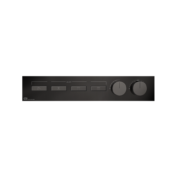HI-FI Thermostatic Mixer For Four Simultaneous Functions- 63016 Showers GESSI Black Metal PVD