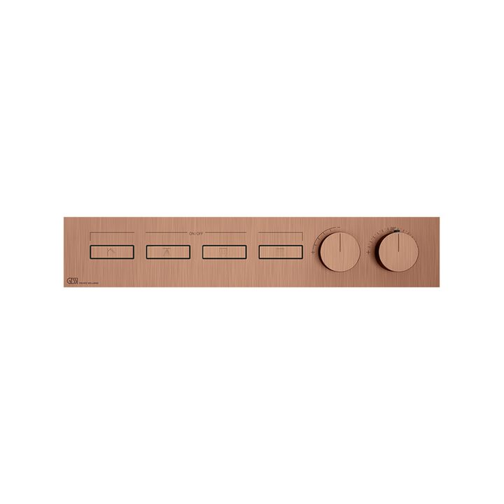 HI-FI Thermostatic Mixer For Four Simultaneous Functions- 63016 Showers GESSI Copper Brushed PVD