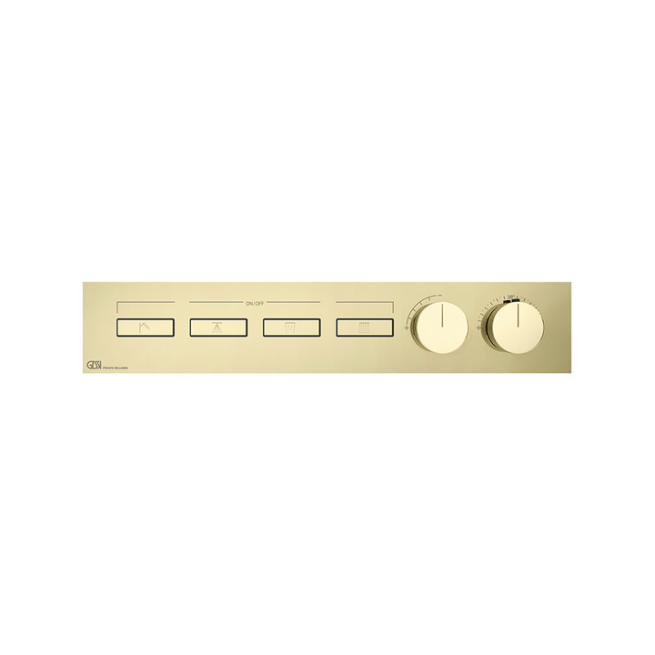 HI-FI Thermostatic Mixer For Four Simultaneous Functions- 63016 Showers GESSI Brass PVD