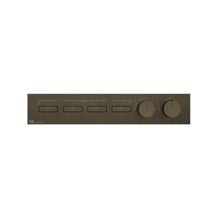 HI-FI Thermostatic Mixer For Four Simultaneous Functions- 63016 Showers GESSI Antique Brass