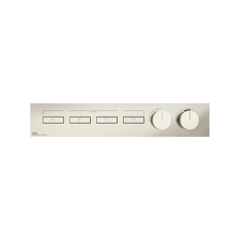 HI-FI Thermostatic Mixer For Four Simultaneous Functions- 63016 Showers GESSI Nickel PVD