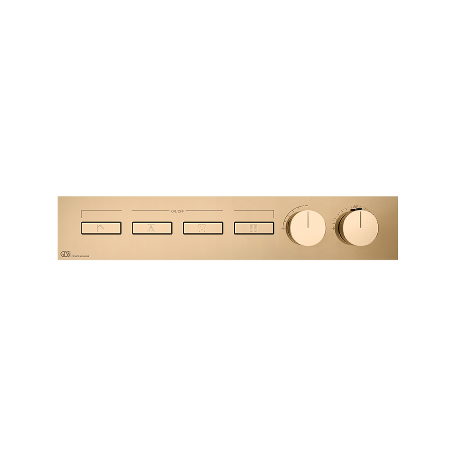 HI-FI Thermostatic Mixer For Four Simultaneous Functions- 63016 Showers GESSI Warm Bronze PVD