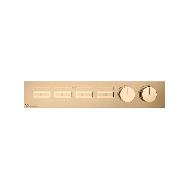 HI-FI Thermostatic Mixer For Four Simultaneous Functions- 63016 Showers GESSI Warm Bronze PVD