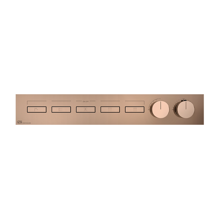 HI-FI Linear Thermostatic Mixer - 63018 Showers GESSI Copper PVD