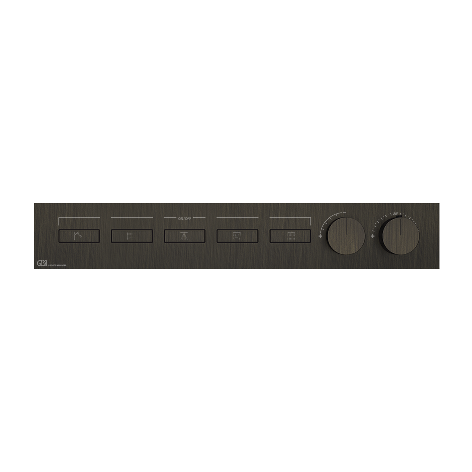 HI-FI Linear Thermostatic Mixer - 63018 Showers GESSI Aged Bronze