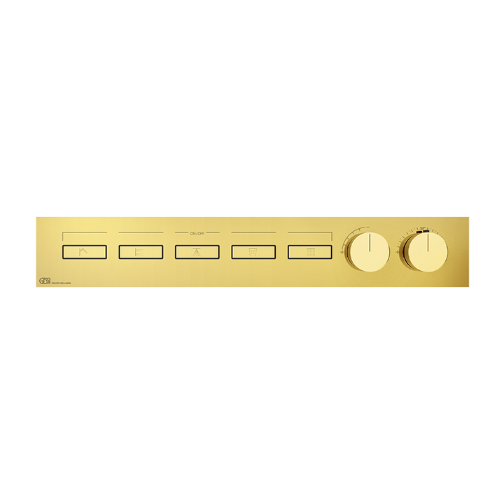 HI-FI Linear Thermostatic Mixer - 63018 Showers GESSI Gold PVD