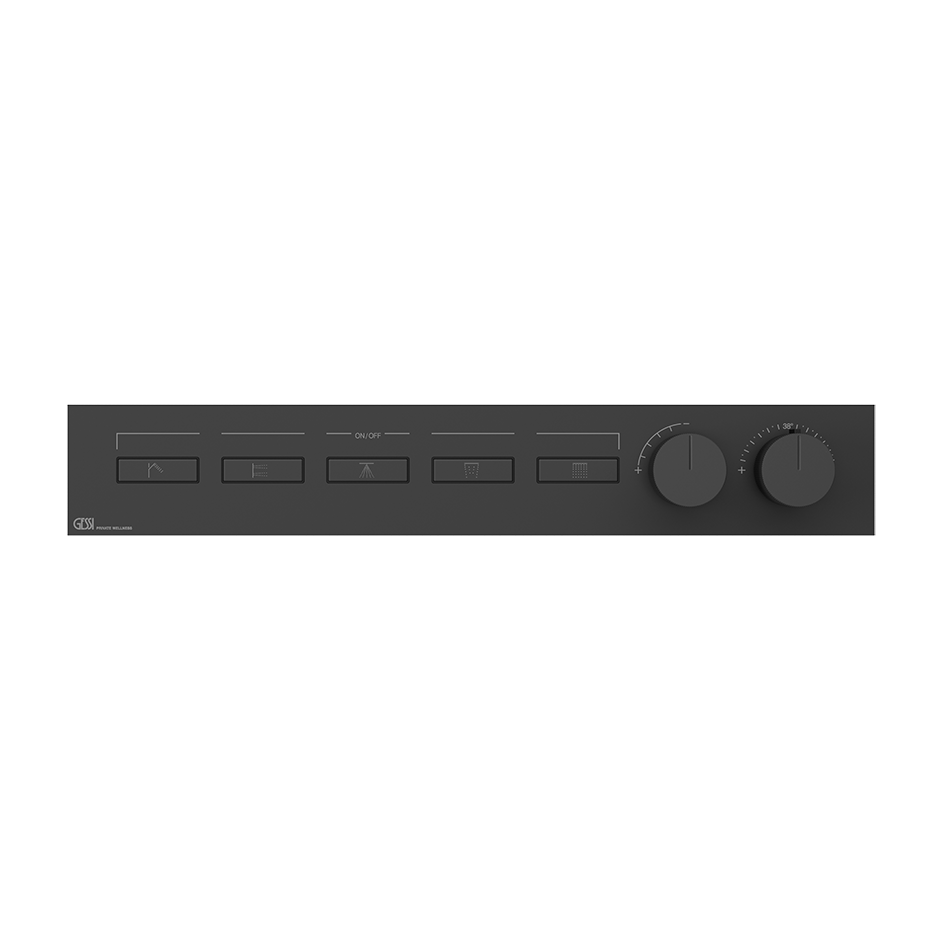 HI-FI Linear Thermostatic Mixer - 63018 Showers GESSI Matte Black