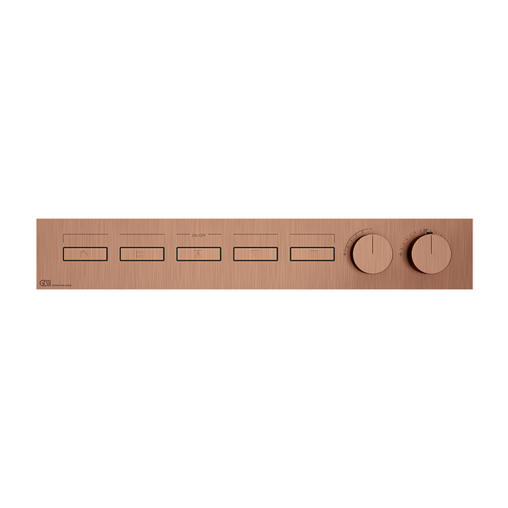 HI-FI Linear Thermostatic Mixer - 63018 Showers GESSI Copper Brushed PVD