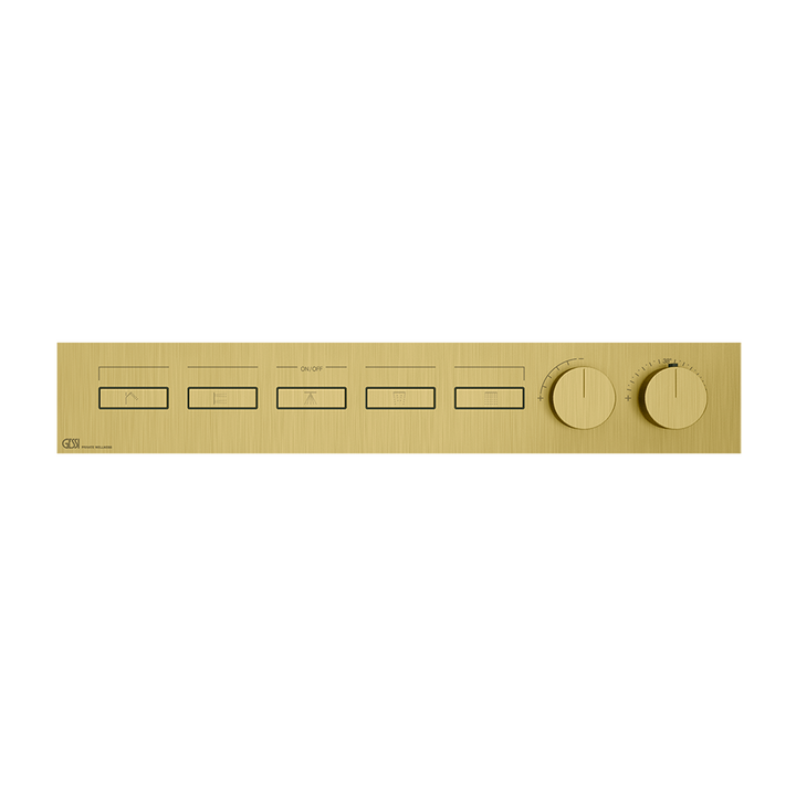 HI-FI Linear Thermostatic Mixer - 63018 Showers GESSI Gold Brushed PVD