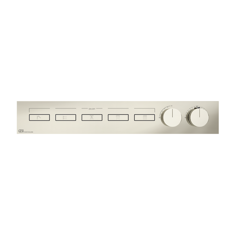 HI-FI Linear Thermostatic Mixer - 63018 Showers GESSI Nickel PVD