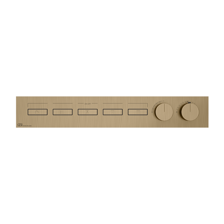 HI-FI Linear Thermostatic Mixer - 63018 Showers GESSI Warm Bronze Brushed PVD