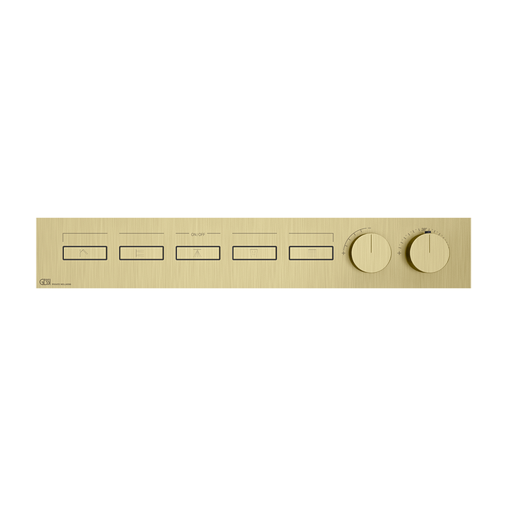HI-FI Linear Thermostatic Mixer - 63018 Showers GESSI Brass Brushed PVD