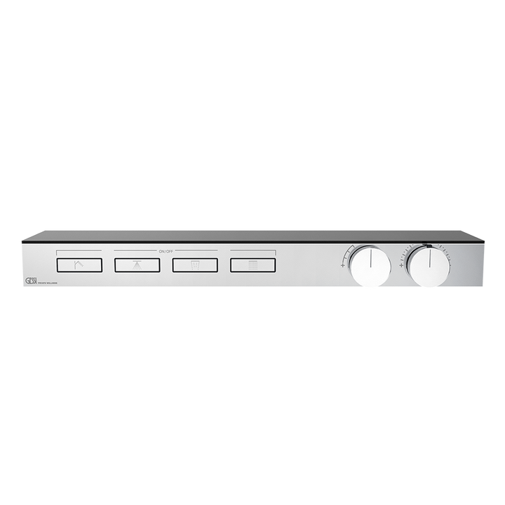 HI-FI Shelf Thermostatic Mixer For Four Simultaneous Functions Showers GESSI Chrome