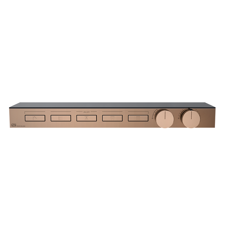 Hi-Fi Thermostatic Shelf Mixer - 63028 Showers GESSI Copper PVD