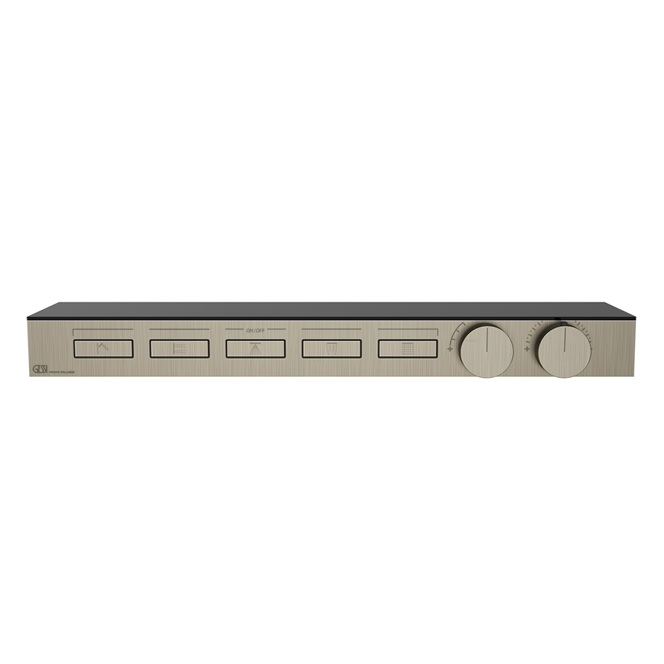 Hi-Fi Thermostatic Shelf Mixer - 63028 Showers GESSI Finox Brushed Nickel