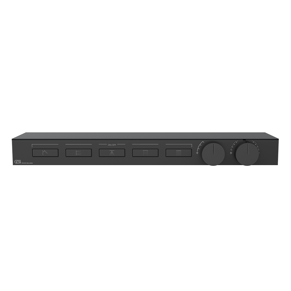 Hi-Fi Thermostatic Shelf Mixer - 63028 Showers GESSI Matte Black
