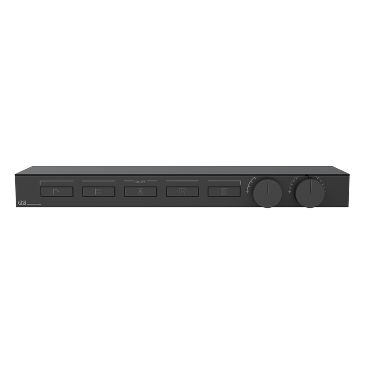 Hi-Fi Thermostatic Shelf Mixer - 63028 Showers GESSI Matte Black