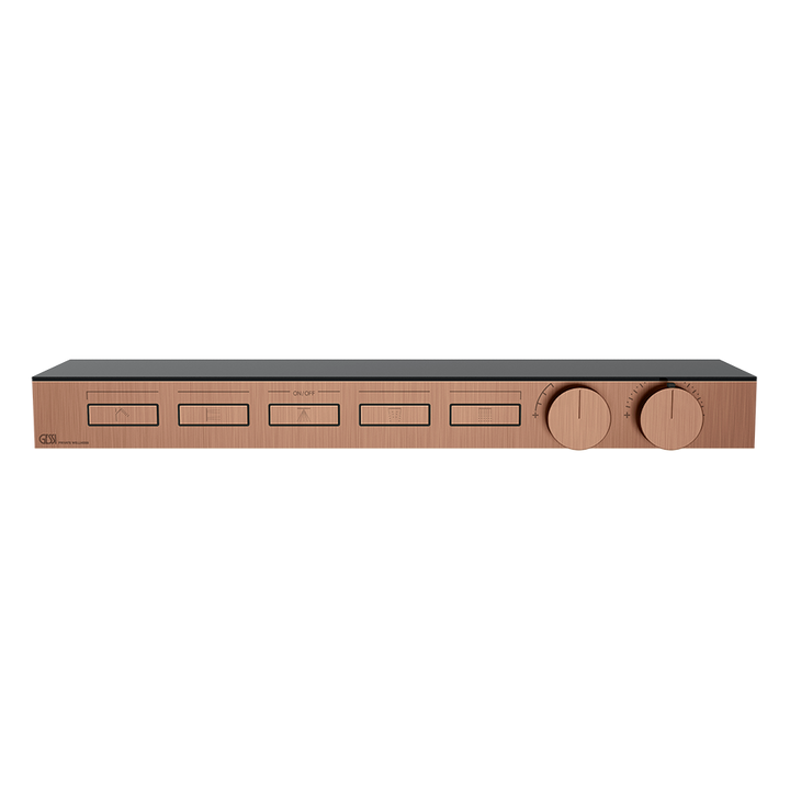 Hi-Fi Thermostatic Shelf Mixer - 63028 Showers GESSI Copper Brushed PVD