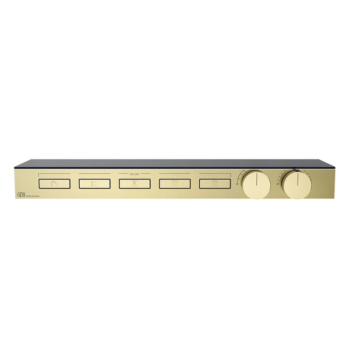 Hi-Fi Thermostatic Shelf Mixer - 63028 Showers GESSI Brass PVD