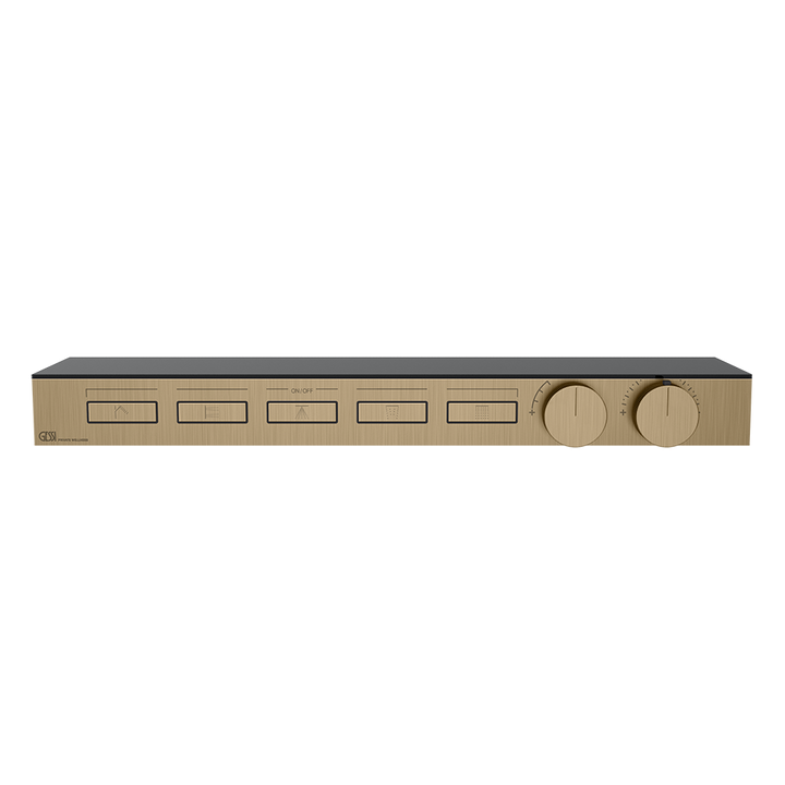 Hi-Fi Thermostatic Shelf Mixer - 63028 Showers GESSI Warm Bronze Brushed PVD