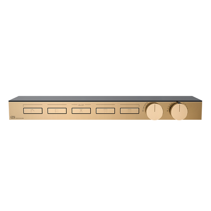 Hi-Fi Thermostatic Shelf Mixer - 63028 Showers GESSI Warm Bronze PVD