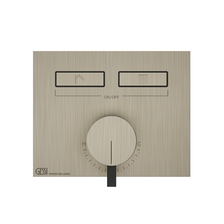 Hi-Fi Thermostatic Mixer - 63079 Showers GESSI Finox Brushed Nickel