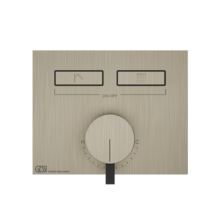 Hi-Fi Thermostatic Mixer - 63079 Showers GESSI Finox Brushed Nickel