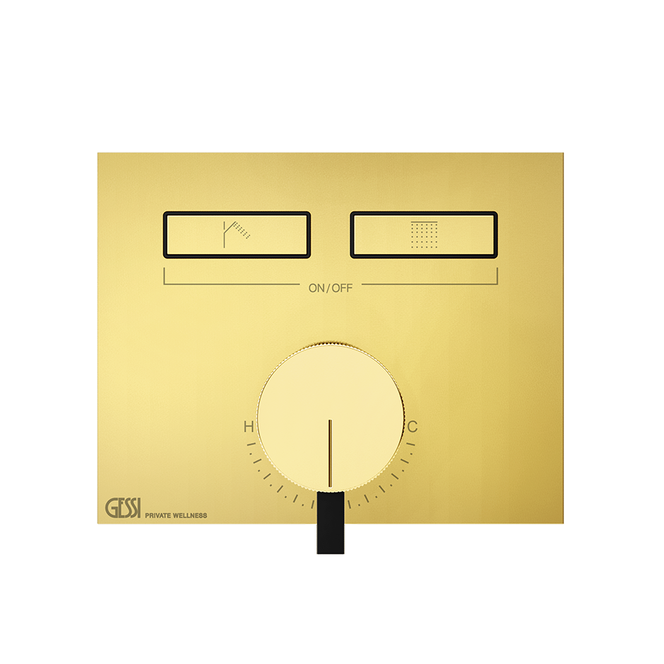 Hi-Fi Thermostatic Mixer - 63079 Showers GESSI Gold PVD