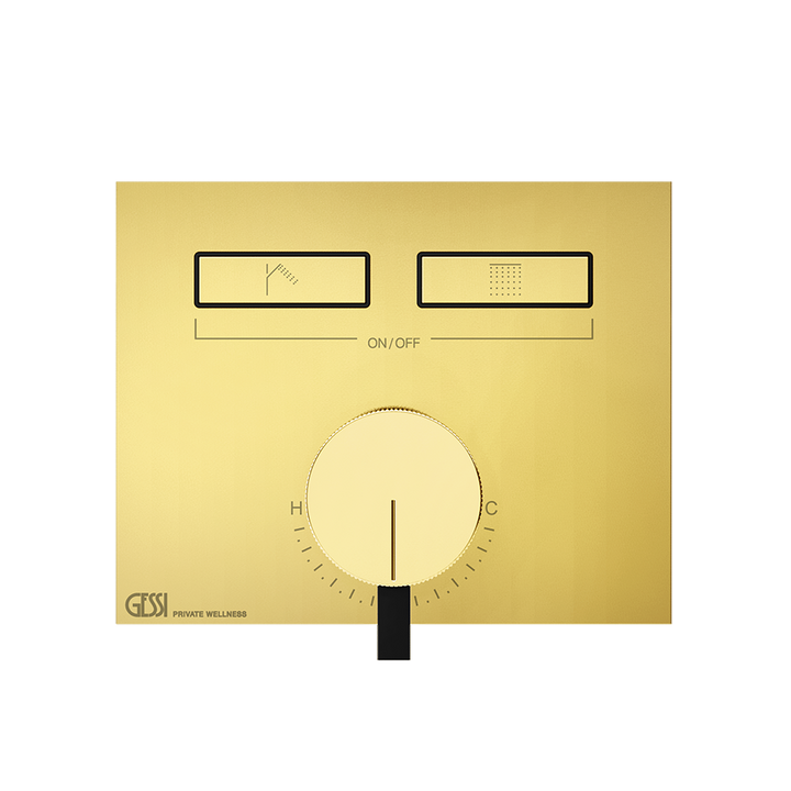 Hi-Fi Thermostatic Mixer - 63079 Showers GESSI Gold PVD