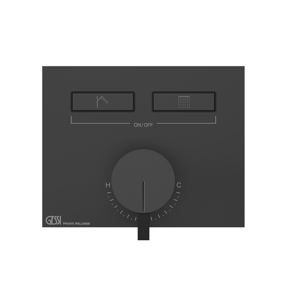 Hi-Fi Thermostatic Mixer - 63079 Showers GESSI Matte Black